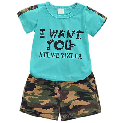 2PcsSet Summer Children Baby Boys Casual Short Sleeve Letter Print T-shirt TopsCamouflage Shorts Suits Costume Set
2PcsSet Summer Children Baby Boys Casual Short Sleeve Letter Print T-shirt TopsCamouflage Shorts Suits Costume Set
