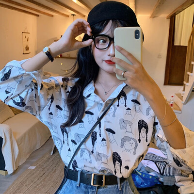Women Harajuku Vintage Shirt Long Sleeve Autumn Graffiti Print Casual Shirt Female Korean Style Blouse Clothing
Women Harajuku Vintage Shirt Long Sleeve Autumn Graffiti Print Casual Shirt Female Korean Style Blouse Clothing