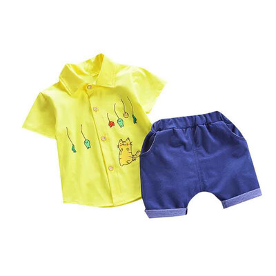 Summer Baby Boys Short Sleeve Cartoon Print Tops Blouse ShirtShorts Children Casual Outfits Sets Baby Boy Clothes
Summer Baby Boys Short Sleeve Cartoon Print Tops Blouse ShirtShorts Children Casual Outfits Sets Baby Boy Clothes