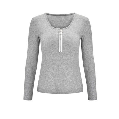 4 Colors Women Autumn Winter Fashion Solid Color Sexy T-shirt Zipper V-neck Long-sleeved T-shirts Women Top
4 Colors Women Autumn Winter Fashion Solid Color Sexy T-shirt Zipper V-neck Long-sleeved T-shirts Women Top
