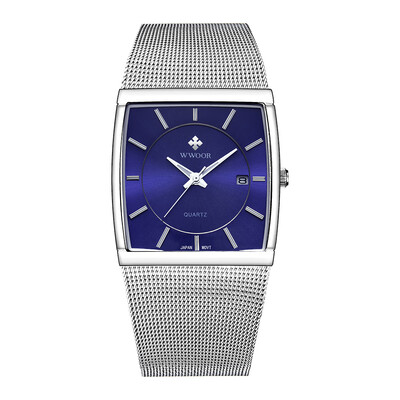WWOOR Men Watch Square Quartz Stainless Steel Strap Sport Clock Wristwatch 5ATM Waterproof Calendar Fashion Casual Male Watches
WWOOR Men Watch Square Quartz Stainless Steel Strap Sport Clock Wristwatch 5ATM Waterproof Calendar Fashion Casual Male Watches