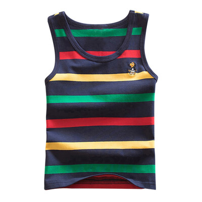 Summer Kids Boys And Girls Colorful Striped Cotton O Neck Vest Tops Children Clothing For 3-7 T
Summer Kids Boys And Girls Colorful Striped Cotton O Neck Vest Tops Children Clothing For 3-7 T