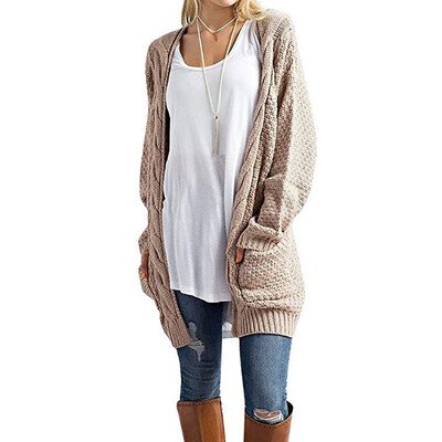 Women Plus Size Autumn Winter Open Front Cardigans Chunky Warm Long Sleeve Sweater Tops With Pockets
Women Plus Size Autumn Winter Open Front Cardigans Chunky Warm Long Sleeve Sweater Tops With Pockets