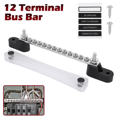 12 Terminals 150A Bus Bar&Deck Ground Distribution Block Kit Car Truck Ship Marine Power Distribution Terminal Block
12 Terminals 150A Bus Bar&Deck Ground Distribution Block Kit Car Truck Ship Marine Power Distribution Terminal Block