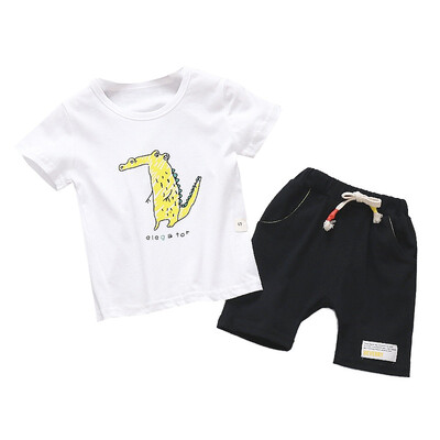 Summer Baby Boys Clothes Short Sleeve Cartoon Animal Print Tops T-shirtShorts Kid Clothes Casual Outfits Sets
Summer Baby Boys Clothes Short Sleeve Cartoon Animal Print Tops T-shirtShorts Kid Clothes Casual Outfits Sets