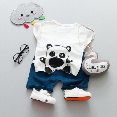Summer Baby Boys Cotton Short Sleeve Sets Animal Panda Small Fish Print Tops Blouse T-shirtsShorts Casual Breathable Outfits
Summer Baby Boys Cotton Short Sleeve Sets Animal Panda Small Fish Print Tops Blouse T-shirtsShorts Casual Breathable Outfits
