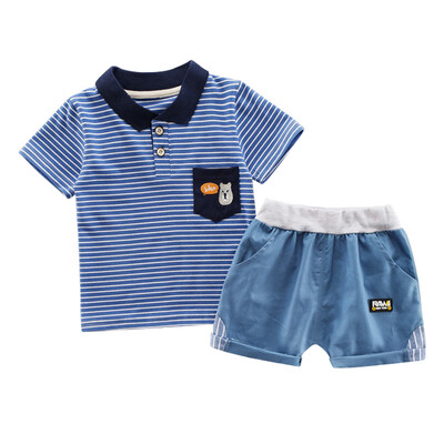 Kids Cotton Clothes Summer Baby Boys Short Sleeve Striped Cartoon Print Tops Blouse T-shirtShorts Children Casual Outfits Sets
Kids Cotton Clothes Summer Baby Boys Short Sleeve Striped Cartoon Print Tops Blouse T-shirtShorts Children Casual Outfits Sets
