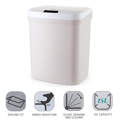 Black-Home bedroom Creative home smart trash Square automatic induction electric plastic bucket-Battery kick-Battery kick
Black-Home bedroom Creative home smart trash Square automatic induction electric plastic bucket-Battery kick-Battery kick