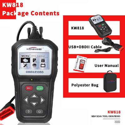 KONNWEI OBDII Scanner Professional KW818 Car OBD II Scanner Auto Diagnostic Fault Code Reader Automotive Check Engine Light Diag
KONNWEI OBDII Scanner Professional KW818 Car OBD II Scanner Auto Diagnostic Fault Code Reader Automotive Check Engine Light Diag