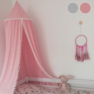 Willstar Childrens Stylish Bed Tent with Pompoms Hanging Mosquito Net Breathable Crib Corner Castle Play Tent
Willstar Childrens Stylish Bed Tent with Pompoms Hanging Mosquito Net Breathable Crib Corner Castle Play Tent