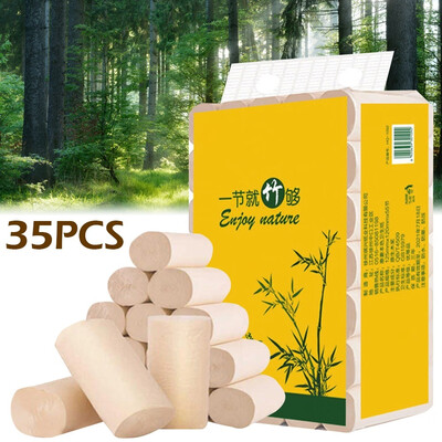 35 Rolls of Toilet Paper Bamboo Pulp Color Roll Paper Household Affordable Toilet Paper Hand Paper Coreless 4 layers Roll Paper
35 Rolls of Toilet Paper Bamboo Pulp Color Roll Paper Household Affordable Toilet Paper Hand Paper Coreless 4 layers Roll Paper