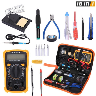 Handskit Temperature Electric Soldering Iron Kit 220V Soldering Iron kit With Multimeter Desoldering Pump Welding Tool
Handskit Temperature Electric Soldering Iron Kit 220V Soldering Iron kit With Multimeter Desoldering Pump Welding Tool