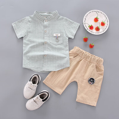 Summer Baby Boys Children Casual Short Sleeve Plaid Print T-shirt TopsShorts Costume Set
Summer Baby Boys Children Casual Short Sleeve Plaid Print T-shirt TopsShorts Costume Set