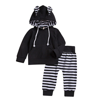 Autumn Baby Boys Girls Adorable Cartoon Outfits Toddler Warm Hoodie Striped Rabbit Ears Hooded Sweater Pants Set
Autumn Baby Boys Girls Adorable Cartoon Outfits Toddler Warm Hoodie Striped Rabbit Ears Hooded Sweater Pants Set