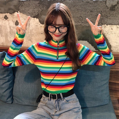 Autumn winter Sweaters Women Sexy Slim Striped Korean zipper sweater knit Pullovers bottom ladies sweater pullover
Autumn winter Sweaters Women Sexy Slim Striped Korean zipper sweater knit Pullovers bottom ladies sweater pullover