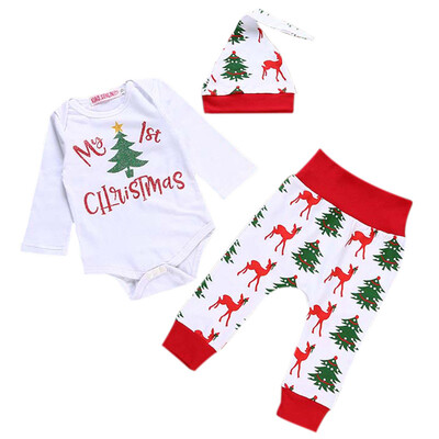 Autumn Baby Girl Boy Christmas Letter Print Long Sleeve Romper Tops Trousers Hat Outfits
Autumn Baby Girl Boy Christmas Letter Print Long Sleeve Romper Tops Trousers Hat Outfits