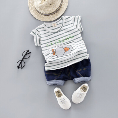 Children Soft Casual Neutral Short-sleeved Round Neck Short Denim Pants Two-piece Cotton Pink Summer Set Toddler Boy Clothes
Children Soft Casual Neutral Short-sleeved Round Neck Short Denim Pants Two-piece Cotton Pink Summer Set Toddler Boy Clothes