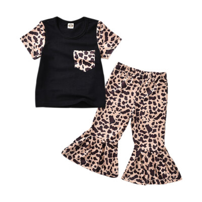 Fashion Pullover O-Neck Print Summer Baby Toddler Girl Short Sleeve T-shirt Blouse TopsLeopard Print Pants Casual Outfits
Fashion Pullover O-Neck Print Summer Baby Toddler Girl Short Sleeve T-shirt Blouse TopsLeopard Print Pants Casual Outfits