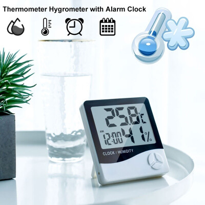 LCD Digital Indoor Thermometer Hygrometer Room Temperature Humidity Gauge Meter with Alarm Clock
LCD Digital Indoor Thermometer Hygrometer Room Temperature Humidity Gauge Meter with Alarm Clock
