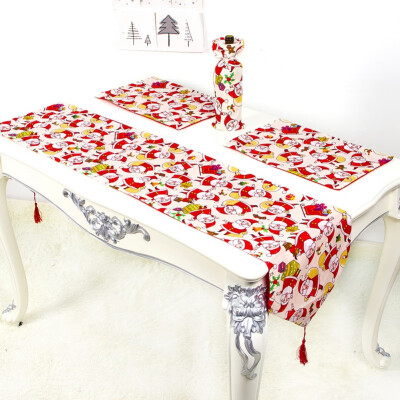 Kitchen Supplres Kit 1 Table Runner 4 Placemats And 2 Wine Bottle Covers Christmas Table Decoration
Kitchen Supplres Kit 1 Table Runner 4 Placemats And 2 Wine Bottle Covers Christmas Table Decoration