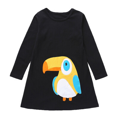 Children Spring Autumn Girls Parrot Print Cotton Long Sleeve Round Collar Casual Dress
Children Spring Autumn Girls Parrot Print Cotton Long Sleeve Round Collar Casual Dress