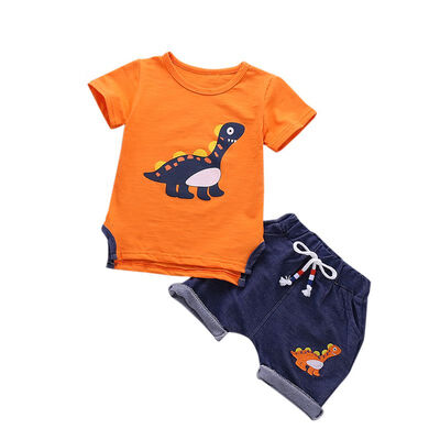 New Summer Kids Boys Girls Sets Dinosaur Print short-sleeved dress New shorts Pants 2Pcs Suit Baby Kids Clothes
New Summer Kids Boys Girls Sets Dinosaur Print short-sleeved dress New shorts Pants 2Pcs Suit Baby Kids Clothes