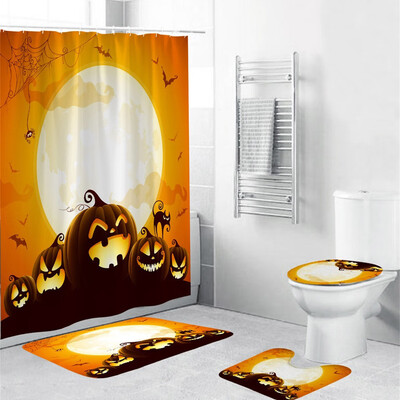 〖Follure〗Halloween festival 4PCS Non Slip Toilet Polyester Cover Mat Set Bathroom Curtain
〖Follure〗Halloween festival 4PCS Non Slip Toilet Polyester Cover Mat Set Bathroom Curtain