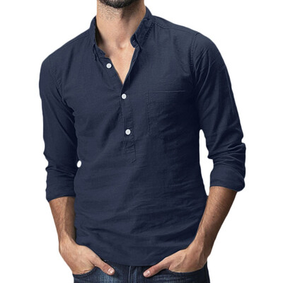 Toponeto Mens Baggy Cotton Linen Solid Pocket Long Sleeve Turn-down Collar T-Shirts Tops
Toponeto Mens Baggy Cotton Linen Solid Pocket Long Sleeve Turn-down Collar T-Shirts Tops