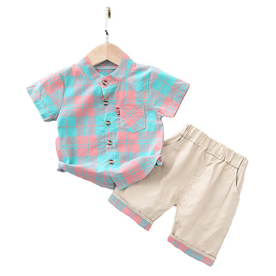 Baby Boys Short Sleeve Set Summer Plaid Print Tops Blouse T-shirtShorts Casual Outfits Sets
Baby Boys Short Sleeve Set Summer Plaid Print Tops Blouse T-shirtShorts Casual Outfits Sets
