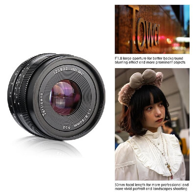7artisans 50mm F18 Manual Focus Camera Lens Large Aperture for Olympus Epm2E-PL7E-PL8E-P5E-P6 for Panasonic G5G6G7GF5GF6
7artisans 50mm F18 Manual Focus Camera Lens Large Aperture for Olympus Epm2E-PL7E-PL8E-P5E-P6 for Panasonic G5G6G7GF5GF6