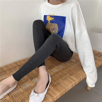 Winter Women Tight-fitting Slim Trousers High Waist Elastic Casual Solid Color Shinny Knitted Female Autumn Winter Pencil Pants
Winter Women Tight-fitting Slim Trousers High Waist Elastic Casual Solid Color Shinny Knitted Female Autumn Winter Pencil Pants