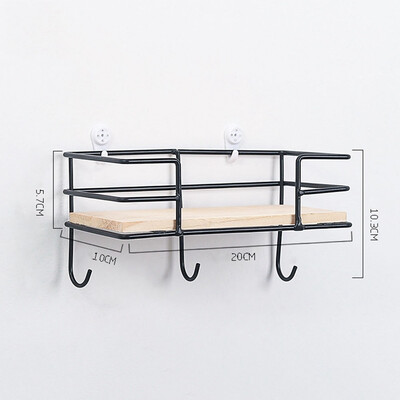 Wall Decoration Storage Rack Creative Iron Wood Combination Multi-Function Hook Bedroom Storage Rack Without Nail
Wall Decoration Storage Rack Creative Iron Wood Combination Multi-Function Hook Bedroom Storage Rack Without Nail