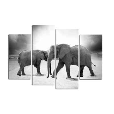 4 Panels Framed Wall Art Elephant Painting on Polyester Animal Landscape Pictures for Home Decoration
4 Panels Framed Wall Art Elephant Painting on Polyester Animal Landscape Pictures for Home Decoration