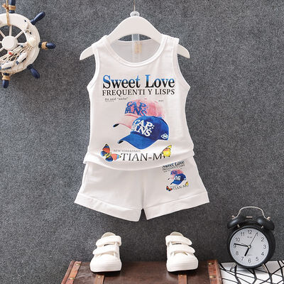 New Summer Baby Boys Girls Sleeveless Cartoon Hat Print Vest TopsShorts Casual Outfits Clothes Sets
New Summer Baby Boys Girls Sleeveless Cartoon Hat Print Vest TopsShorts Casual Outfits Clothes Sets