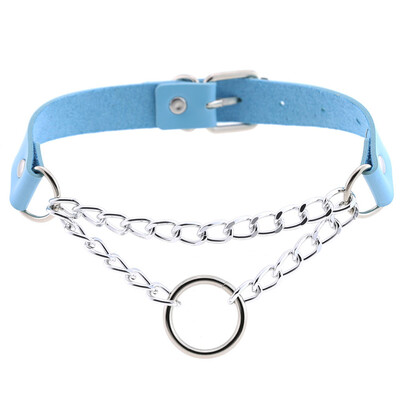 Women Men Punk Exaggerated Handmade Chain Choker Necklace O Round Metal Leather Collar Bondage Harness Necklace
Women Men Punk Exaggerated Handmade Chain Choker Necklace O Round Metal Leather Collar Bondage Harness Necklace