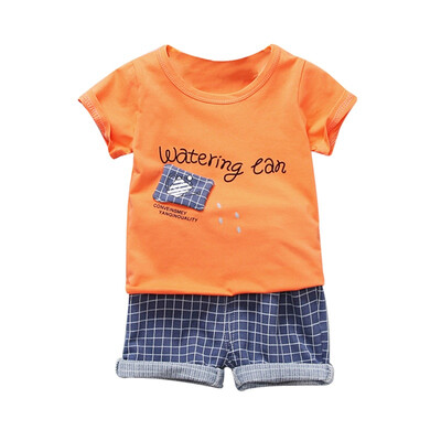 Baby Boys Clothes Summer Short Sleeve Cartoon Letter Print T-shirt TopsPlaid Shorts Casual Costume Set
Baby Boys Clothes Summer Short Sleeve Cartoon Letter Print T-shirt TopsPlaid Shorts Casual Costume Set