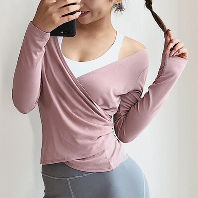 Womens Sports Fitness Long Sleeve Shirt Yoga Gym Quick-dry Breathable Casual Open Back Cross Blouse Tops Female Workout Tops T
Womens Sports Fitness Long Sleeve Shirt Yoga Gym Quick-dry Breathable Casual Open Back Cross Blouse Tops Female Workout Tops T
