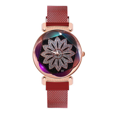 Women Quartz Magnet Buckle Starry Sky Flower Watch Luxury Ladies Stainless Steel Quartz Watch Lady Wristwatch Decoration
Women Quartz Magnet Buckle Starry Sky Flower Watch Luxury Ladies Stainless Steel Quartz Watch Lady Wristwatch Decoration