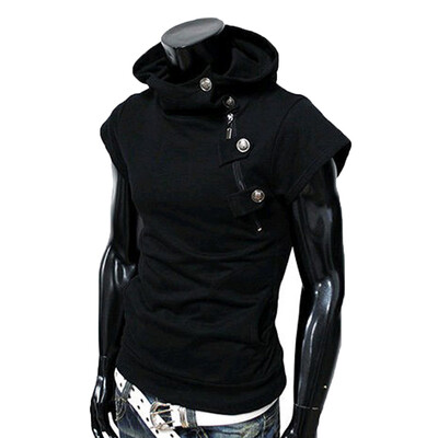 Toponeto Summer Mens Fashion Casual Solid Color Button Zipper Hood Short Sleeve Blouse
Toponeto Summer Mens Fashion Casual Solid Color Button Zipper Hood Short Sleeve Blouse
