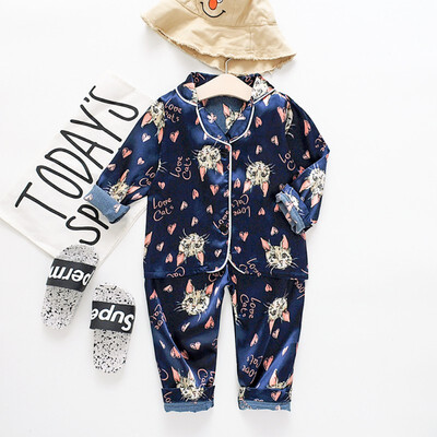 Autumn Baby Kids Girls Boys Cartoon Cat Print Sleepwear Set Long Sleeve Blouse TopsPants Pajamas
Autumn Baby Kids Girls Boys Cartoon Cat Print Sleepwear Set Long Sleeve Blouse TopsPants Pajamas