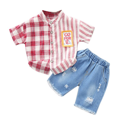 Kids Boys Set Summer Plaid Striped Print Short Sleeve Tops Blouse T-shirtShorts Casual Outfits Sets
Kids Boys Set Summer Plaid Striped Print Short Sleeve Tops Blouse T-shirtShorts Casual Outfits Sets