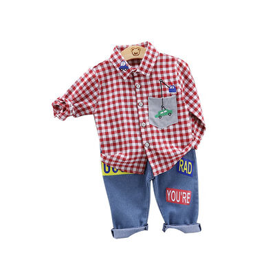 0-4T Spring Autumn Casual Baby Long Sleeve Plaid Printing Shirt And Jeans Kids Two-piece Outfit Set
0-4T Spring Autumn Casual Baby Long Sleeve Plaid Printing Shirt And Jeans Kids Two-piece Outfit Set