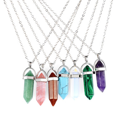 Fashion Woman Girl Jewelry Gemstone Necklace Natural Stone Hexagonal Pointed Reiki Chakra Pendant Crystal Necklace Chain 13
Fashion Woman Girl Jewelry Gemstone Necklace Natural Stone Hexagonal Pointed Reiki Chakra Pendant Crystal Necklace Chain 13
