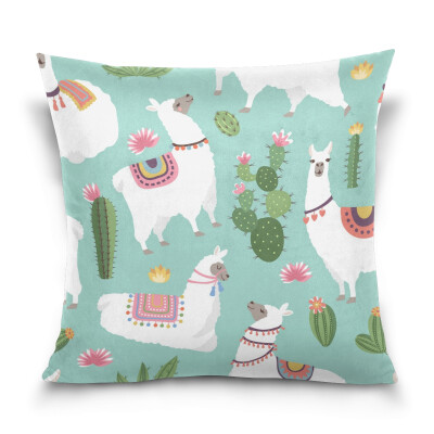 ALAZA Throw Pillow Cover 16 X 16 inch Cushion Cover with Llama And Cactus Printed Pillowcase
ALAZA Throw Pillow Cover 16 X 16 inch Cushion Cover with Llama And Cactus Printed Pillowcase