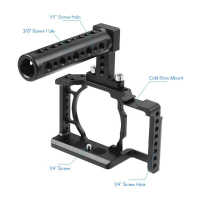 Andoer Camera Cage Top Handle 15mm Rod Baseplate Kit Video Film Movie Making Stabilizer Aluminum Alloy 14 Inch Screw with Col
Andoer Camera Cage Top Handle 15mm Rod Baseplate Kit Video Film Movie Making Stabilizer Aluminum Alloy 14 Inch Screw with Col