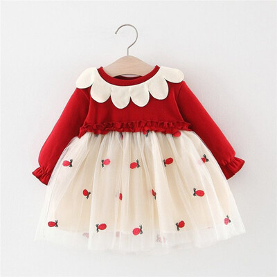 Autumn Casual Baby Girls Clothes Dress 0-4T Long Sleeve Pneapple Pattern Patchwork Mesh Dress Kids Dresses
Autumn Casual Baby Girls Clothes Dress 0-4T Long Sleeve Pneapple Pattern Patchwork Mesh Dress Kids Dresses