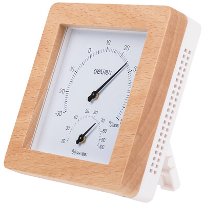 Deli deli fashion wooden desktop hanging dual-use temperature&humidity meter wood grain color 8821
Deli deli fashion wooden desktop hanging dual-use temperature&humidity meter wood grain color 8821