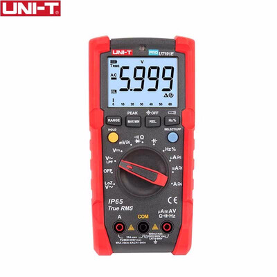 UNI-T UT191E True RMS Digital Multimeter DC AC Volt Ampere ohm Meter Waterproof Capacitor Tester Transistor Tester Multimeter
UNI-T UT191E True RMS Digital Multimeter DC AC Volt Ampere ohm Meter Waterproof Capacitor Tester Transistor Tester Multimeter