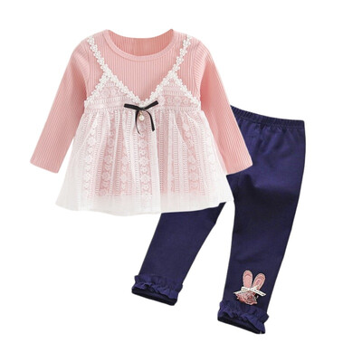 New Autumn Baby Girls Clothes 0-4T Casual Fake 2 Piece Long Sleeve T-shirt TopsPants Suits Costume Set
New Autumn Baby Girls Clothes 0-4T Casual Fake 2 Piece Long Sleeve T-shirt TopsPants Suits Costume Set