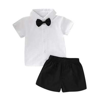 Fashion Infant Boy Bow-knot Short Sleeve Tops Pant Kit Clothes Sets Kid Summer Boys Two-piece Outfit Set
Fashion Infant Boy Bow-knot Short Sleeve Tops Pant Kit Clothes Sets Kid Summer Boys Two-piece Outfit Set